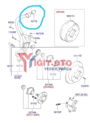 Taşıyıcı Burcu Arka Hyundai Sonata/Kia Megantis 52718-38000